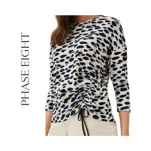 Phase Eight Dolman Sleeve Bonnie Abstract Print Top - UK 16